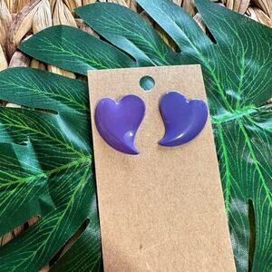 BOGO FREE PURPLE HEART POST EARRINGS